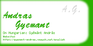 andras gyemant business card